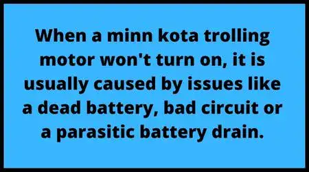 minn kota trolling motor will not turn on